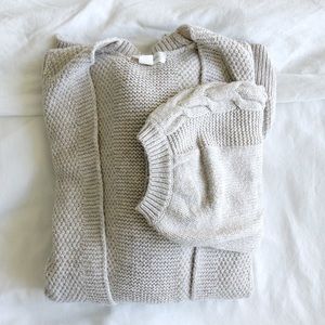 Chunky open front cardigan